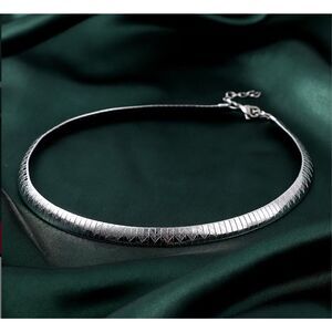 Silver Stainless Steel Omega Chain Woman Jewelry Necklace